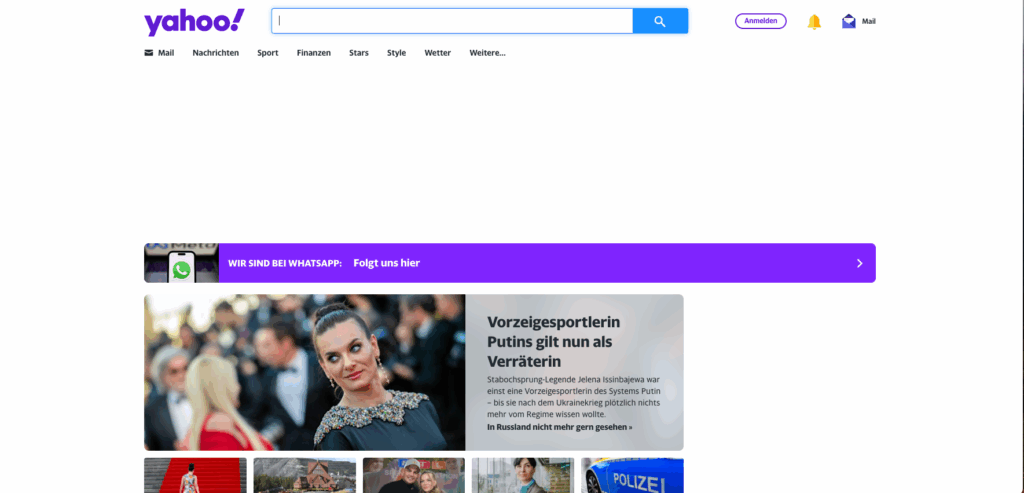 Suchmaschine Yahoo
