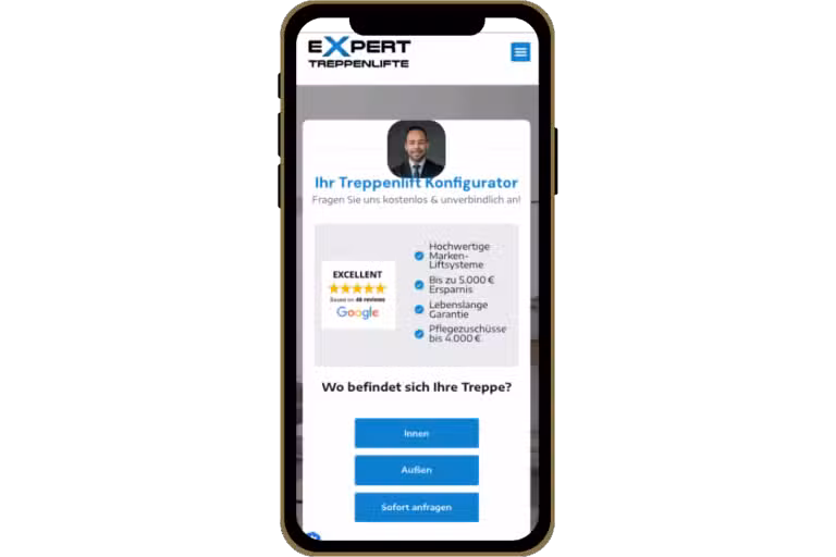 Expert Treppenlifte – Ansicht aus dem Projekt