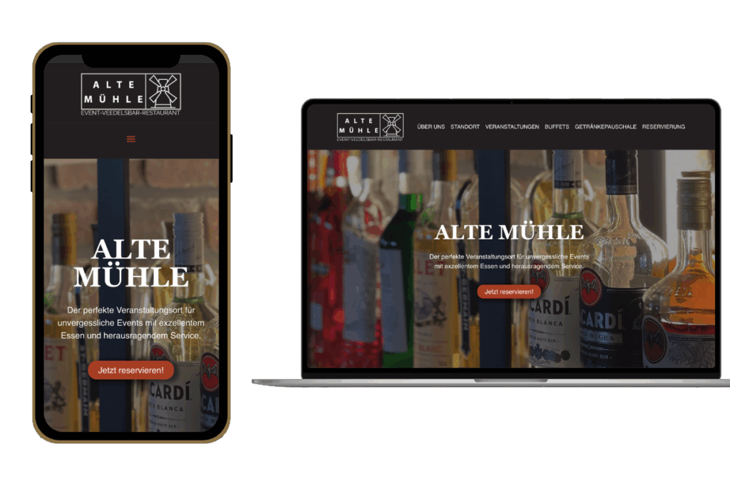 Sitio web de AlteMühle para móvil y escritorio