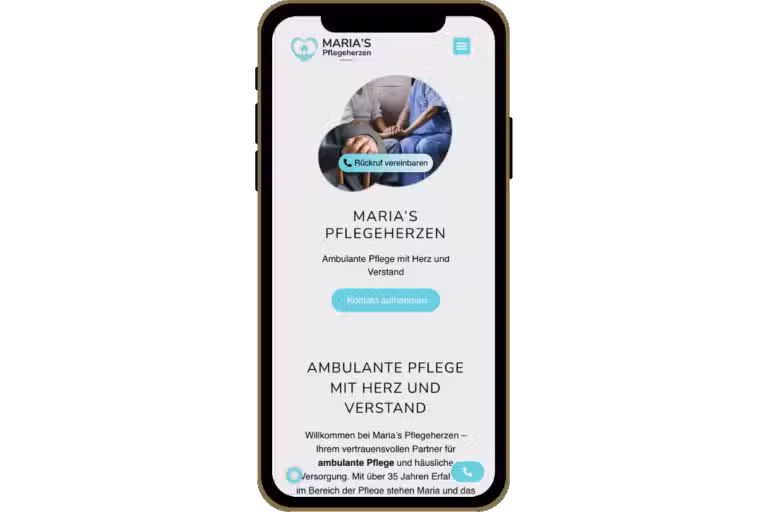 Maria’s Pflegeherzen – Ansicht aus dem Projekt