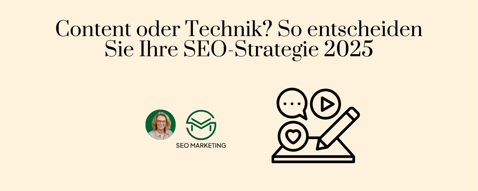 SEO Marketing GmbH Titelbild Content oder Strategie