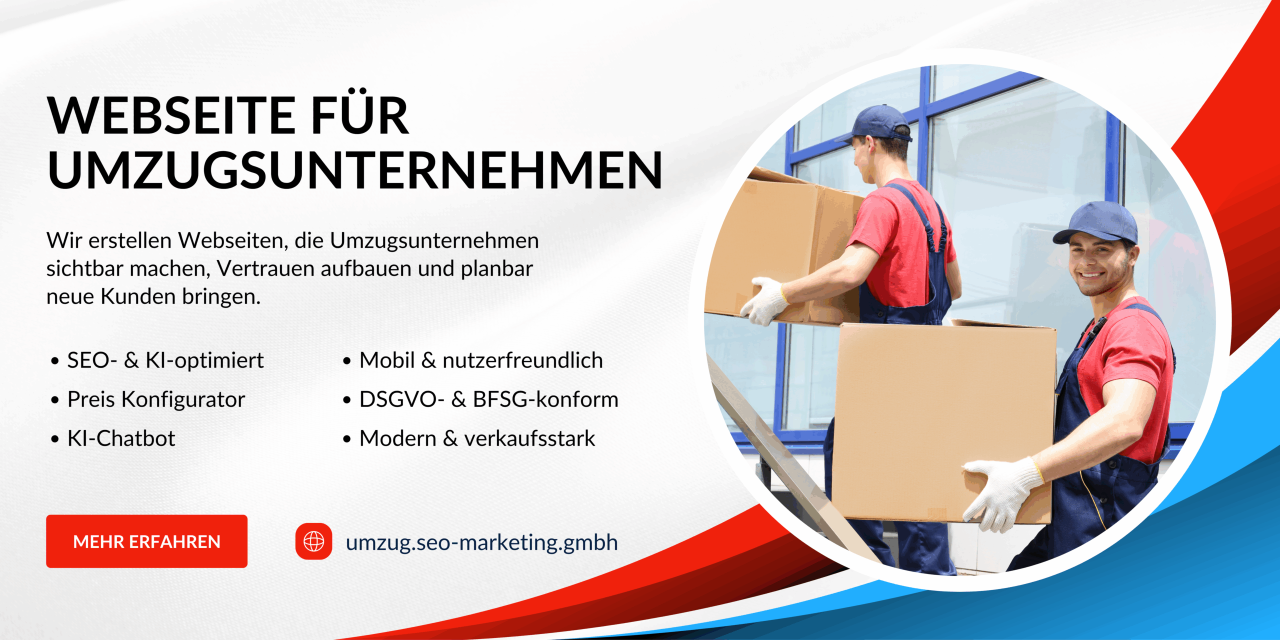 Webseite für Umzugsunternehmen Desktop