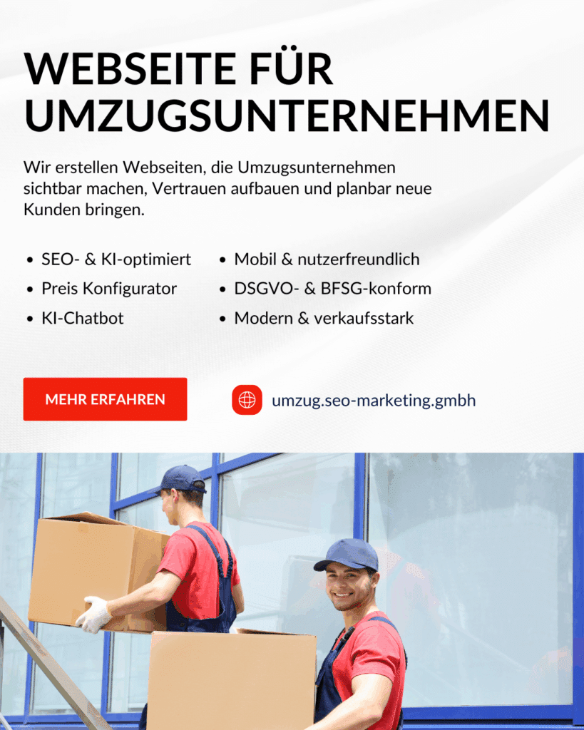 Webseite für Umzugsunternehmen Mobile