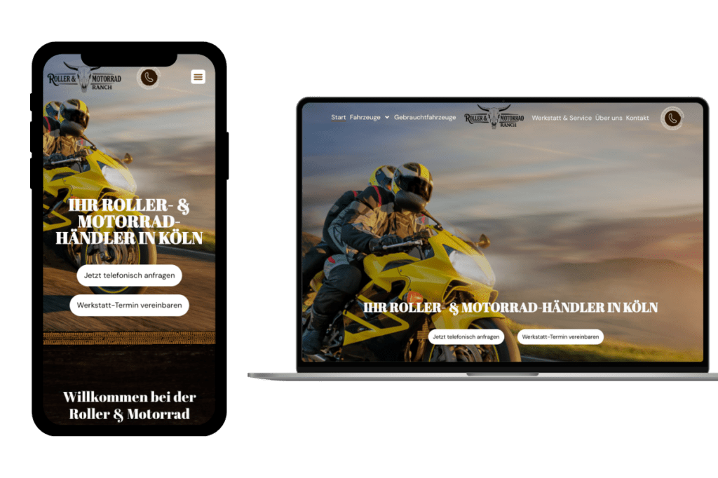 Referenz Roller Ranch, Mobil- und Webversion