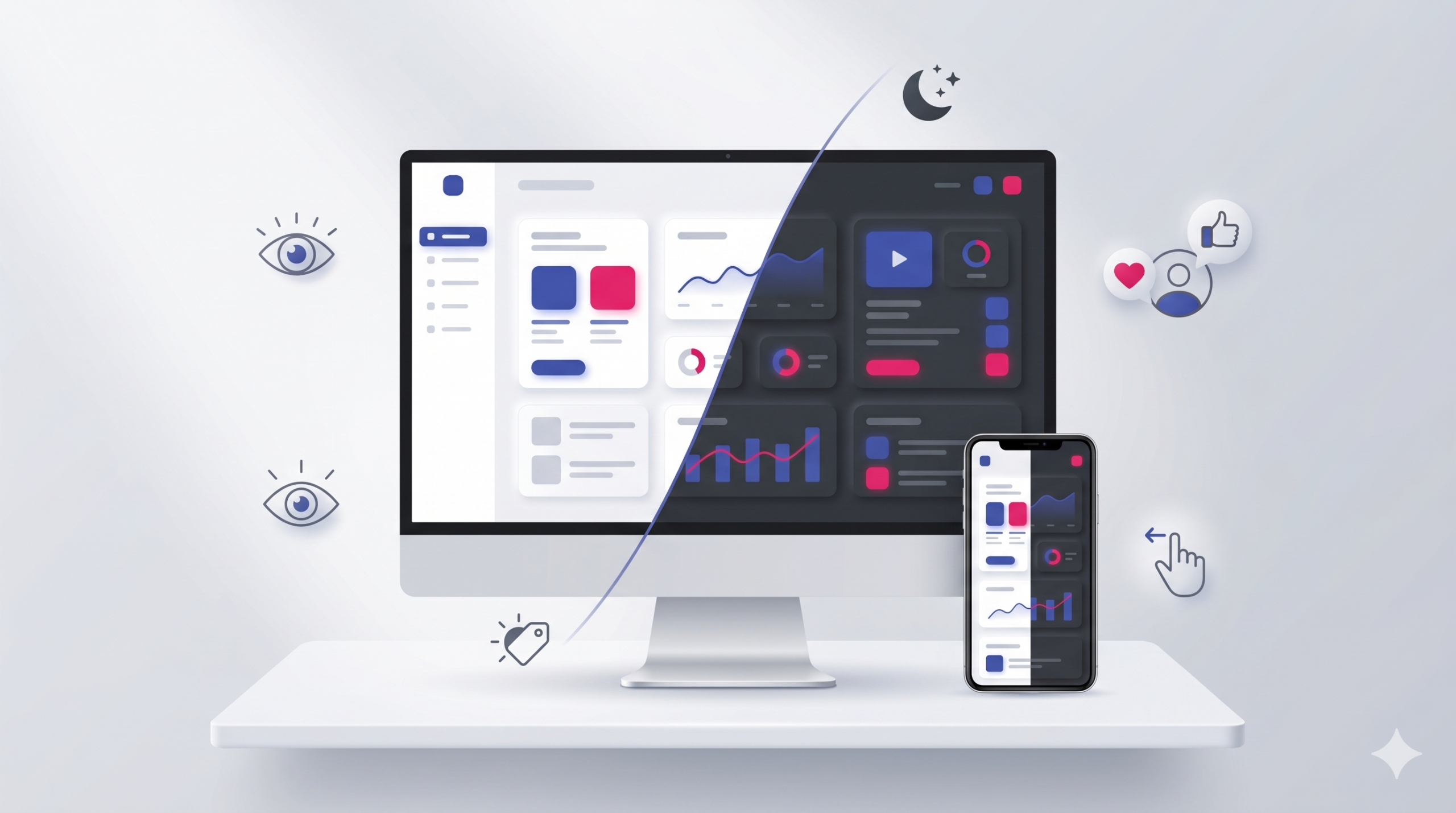 dark mode webdesign mit adaptive ui fuer moderne websites und bessere user experience