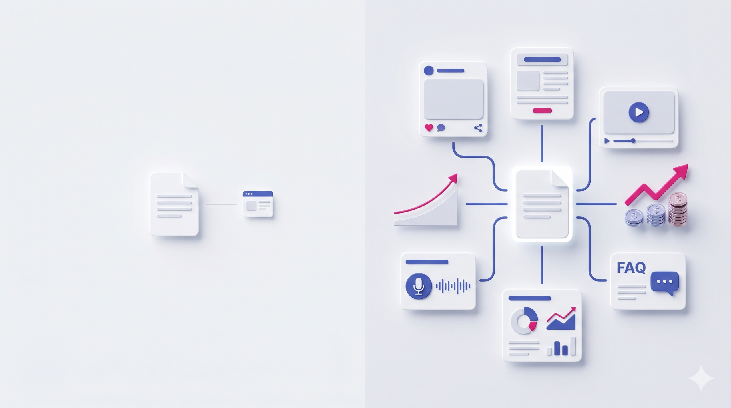 einmal content im vergleich zu content recycling mit mehr reichweite und hoeherem roi