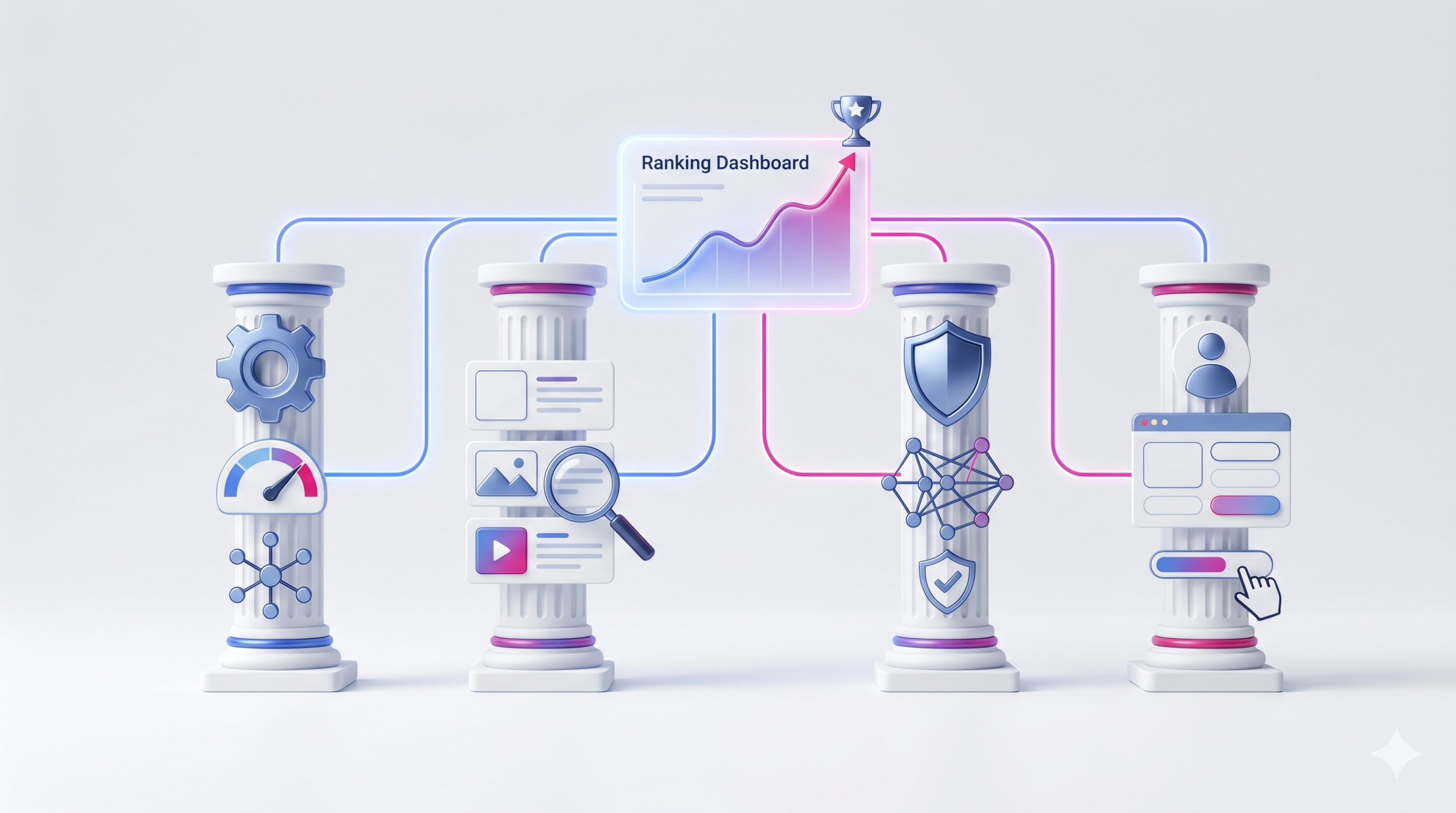 google ranking faktoren mit technik, content, autoritaet und nutzererfahrung