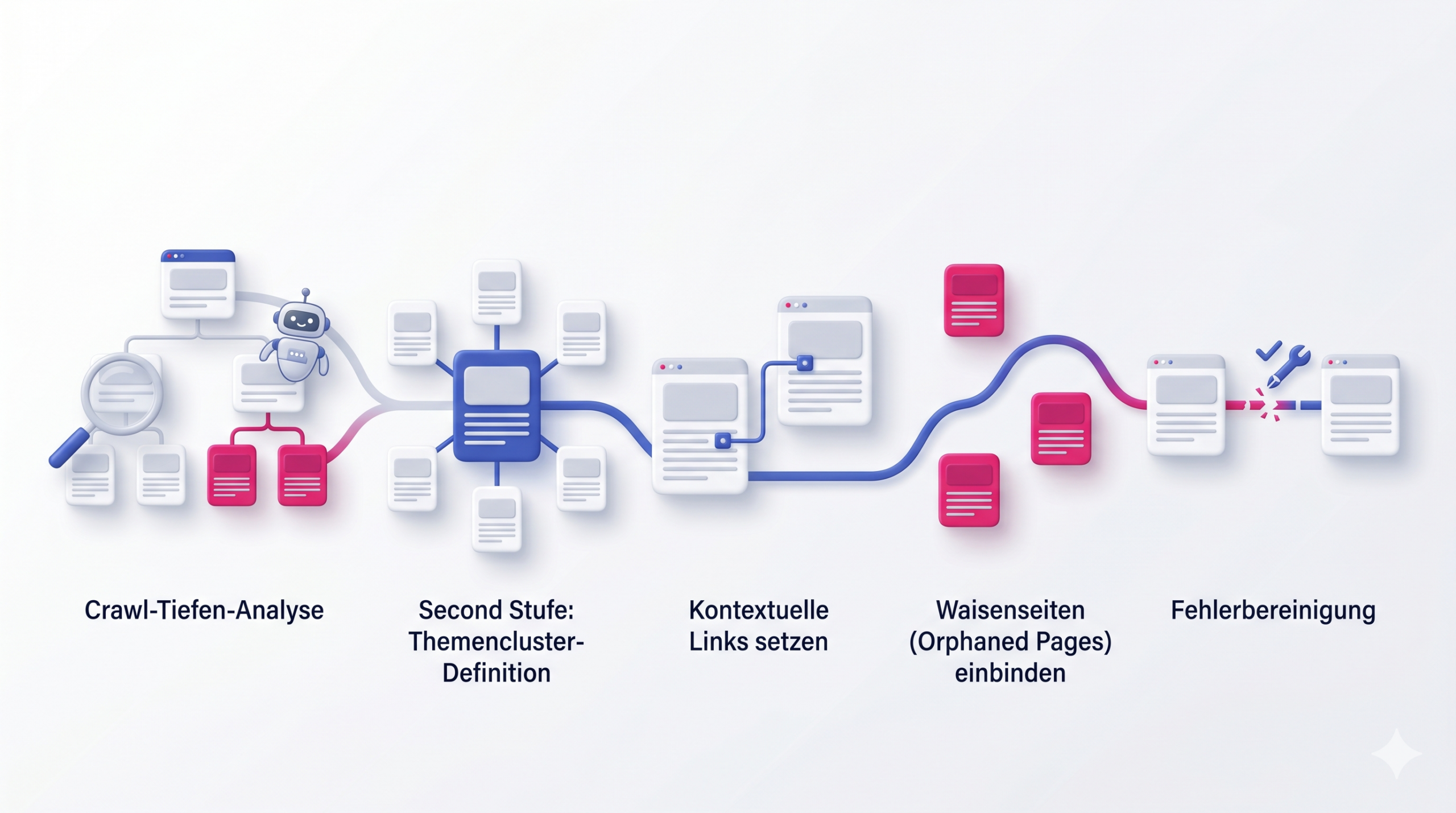interne verlinkung optimieren schritt fuer schritt mit crawl tiefe, pillar pages, ankertexten und orphaned pages