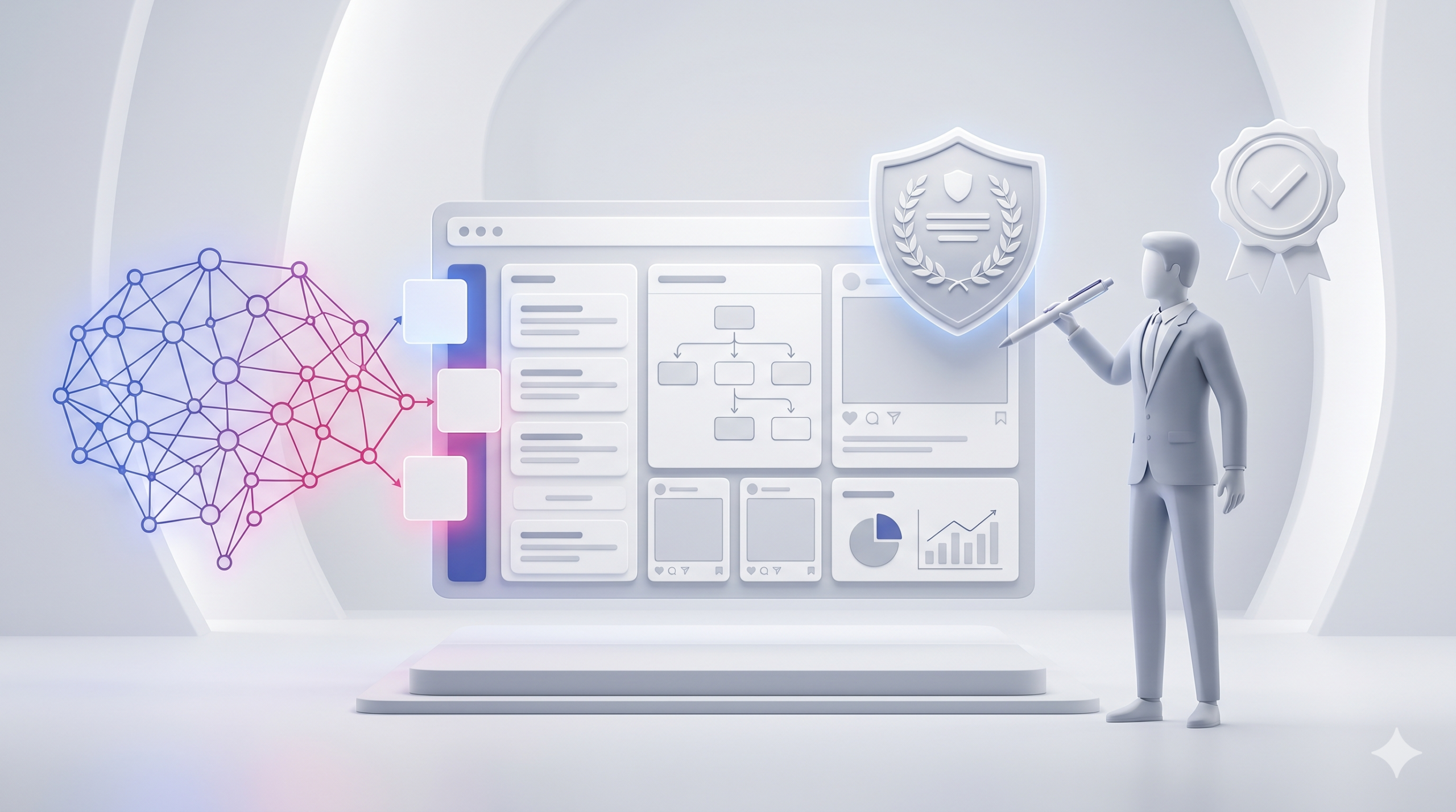 ki im content marketing mit menschlicher expertise, content workflow und qualitaetssicherung