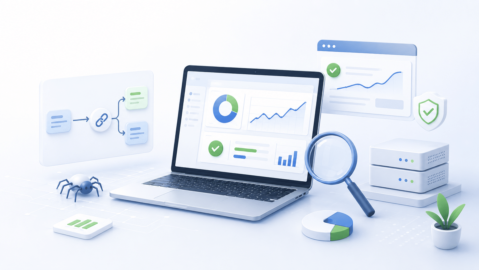 SEO-Analyse-Dashboard zur Überwachung von 301-Weiterleitungen