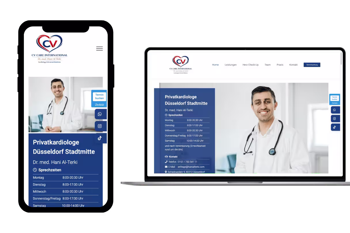 CV Care Web und Phone