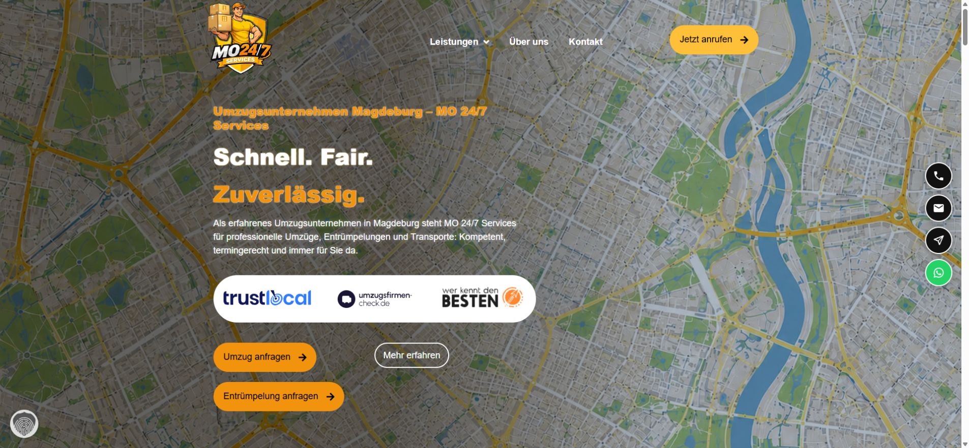 MO 24/7 Services – Website für Umzüge und Transport